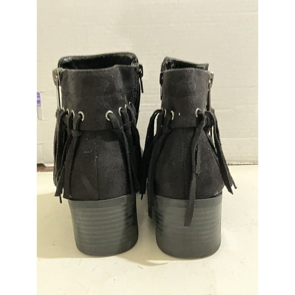 City Classified Black 3.5"block Heel Round Toe Ankle Boot WOMEN Size 8.5 - Picture 4 of 8